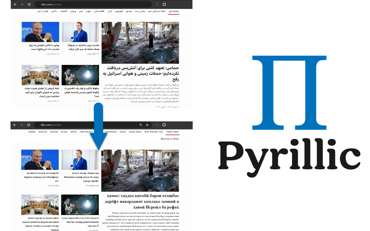 Pyrillic Chrome Extension Promo Image 2